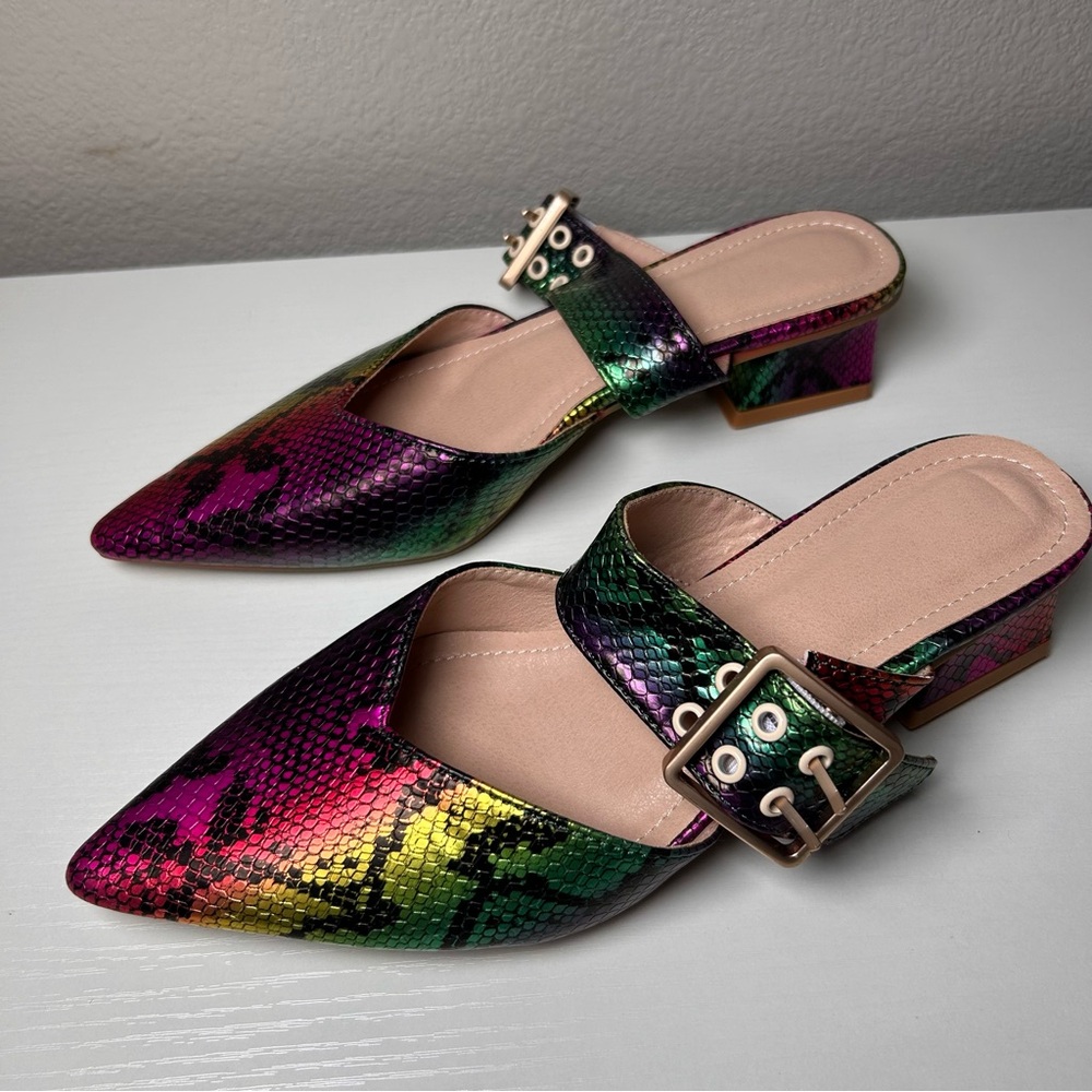 ✨Buckle Ballet Flats/Slip ons for Women European Size 38 USA size 7.5-8 NWOT‎
